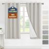 imageHVERSAILTEX 100 Blackout Curtains for Bedroom Thermal Insulated Linen Textured Curtains Heat and Full Light Blocking Drapes Living Room Curtains 2 Panel Sets 52x84 Inch Heather OatmealNot SolidHeather Stone