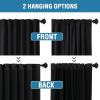 imageHVERSAILTEX 100 Blackout Curtains for Bedroom with Black Liner Full Room Darkening Curtains 96 Inches Long Thermal Insulated Back TabRod Pocket Window Drapes for Living Room 2 Panels BurgundyJet Black