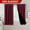 imageHVERSAILTEX 100 Blackout Curtains for Bedroom with Black Liner Full Room Darkening Curtains 96 Inches Long Thermal Insulated Back TabRod Pocket Window Drapes for Living Room 2 Panels BurgundyBurgundy