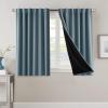 imageHVERSAILTEX 100 Blackout Curtains for Bedroom with Black Liner Full Room Darkening Curtains 96 Inches Long Thermal Insulated Back TabRod Pocket Window Drapes for Living Room 2 Panels BurgundyStone Blue
