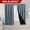 imageHVERSAILTEX 100 Blackout Curtains for Bedroom with Black Liner Full Room Darkening Curtains 96 Inches Long Thermal Insulated Back TabRod Pocket Window Drapes for Living Room 2 Panels BurgundyStone Blue