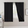 imageHVERSAILTEX 100 Blackout Curtains for Bedroom with Black Liner Full Room Darkening Curtains 96 Inches Long Thermal Insulated Back TabRod Pocket Window Drapes for Living Room 2 Panels BurgundyJet Black