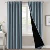 imageHVERSAILTEX 100 Blackout Curtains for Bedroom with Black Liner Full Room Darkening Curtains 96 Inches Long Thermal Insulated Back TabRod Pocket Window Drapes for Living Room 2 Panels BurgundyStone Blue