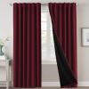 imageHVERSAILTEX 100 Blackout Curtains for Bedroom with Black Liner Full Room Darkening Curtains 96 Inches Long Thermal Insulated Back TabRod Pocket Window Drapes for Living Room 2 Panels BurgundyBurgundy