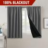 imageHVERSAILTEX 100 Blackout Curtains for Bedroom with Black Liner Full Room Darkening Curtains 96 Inches Long Thermal Insulated Back TabRod Pocket Window Drapes for Living Room 2 Panels BurgundyGrey