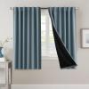 imageHVERSAILTEX 100 Blackout Curtains for Bedroom with Black Liner Full Room Darkening Curtains 96 Inches Long Thermal Insulated Back TabRod Pocket Window Drapes for Living Room 2 Panels BurgundyStone Blue