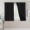 imageHVERSAILTEX 100 Blackout Curtains for Bedroom with Black Liner Full Room Darkening Curtains 96 Inches Long Thermal Insulated Back TabRod Pocket Window Drapes for Living Room 2 Panels BurgundyJet Black
