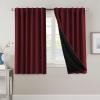 imageHVERSAILTEX 100 Blackout Curtains for Bedroom with Black Liner Full Room Darkening Curtains 96 Inches Long Thermal Insulated Back TabRod Pocket Window Drapes for Living Room 2 Panels BurgundyBurgundy