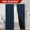 imageHVERSAILTEX 100 Blackout Curtains for Bedroom with Black Liner Full Room Darkening Curtains 96 Inches Long Thermal Insulated Back TabRod Pocket Window Drapes for Living Room 2 Panels BurgundyNavy