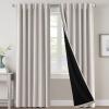 imageHVERSAILTEX 100 Blackout Curtains for Bedroom with Black Liner Full Room Darkening Curtains 96 Inches Long Thermal Insulated Back TabRod Pocket Window Drapes for Living Room 2 Panels BurgundyPumice Stone