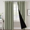 imageHVERSAILTEX 100 Blackout Curtains for Bedroom with Black Liner Full Room Darkening Curtains 96 Inches Long Thermal Insulated Back TabRod Pocket Window Drapes for Living Room 2 Panels BurgundySage
