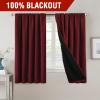 imageHVERSAILTEX 100 Blackout Curtains for Bedroom with Black Liner Full Room Darkening Curtains 96 Inches Long Thermal Insulated Back TabRod Pocket Window Drapes for Living Room 2 Panels BurgundyBurgundy