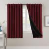 imageHVERSAILTEX 100 Blackout Curtains for Bedroom with Black Liner Full Room Darkening Curtains 96 Inches Long Thermal Insulated Back TabRod Pocket Window Drapes for Living Room 2 Panels BurgundyBurgundy