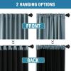 imageHVERSAILTEX 100 Blackout Curtains for Bedroom with Black Liner Full Room Darkening Curtains 96 Inches Long Thermal Insulated Back TabRod Pocket Window Drapes for Living Room 2 Panels BurgundyStone Blue