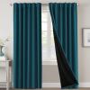 imageHVERSAILTEX 100 Blackout Curtains for Bedroom with Black Liner Full Room Darkening Curtains 96 Inches Long Thermal Insulated Back TabRod Pocket Window Drapes for Living Room 2 Panels BurgundyDark Teal