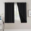 imageHVERSAILTEX 100 Blackout Curtains for Bedroom with Black Liner Full Room Darkening Curtains 96 Inches Long Thermal Insulated Back TabRod Pocket Window Drapes for Living Room 2 Panels BurgundyJet Black