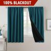 imageHVERSAILTEX 100 Blackout Curtains for Bedroom with Black Liner Full Room Darkening Curtains 96 Inches Long Thermal Insulated Back TabRod Pocket Window Drapes for Living Room 2 Panels BurgundyDark Teal