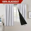 imageHVERSAILTEX 100 Blackout Curtains for Bedroom with Black Liner Full Room Darkening Curtains 96 Inches Long Thermal Insulated Back TabRod Pocket Window Drapes for Living Room 2 Panels BurgundyGreyish White
