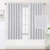 imageHVERSAILTEX 100 Blackout Linen Curtains for Bedroom 96 inch Light Blocking Drapes with Double Face Linen Back Tab Loop Pocket Textured Burlap Curtains for Living Room 2 Panels Heather Off WhiteHeather White