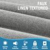 imageHVERSAILTEX 100 Blackout Linen Curtains for Bedroom 96 inch Light Blocking Drapes with Double Face Linen Back Tab Loop Pocket Textured Burlap Curtains for Living Room 2 Panels Heather Off WhiteHeather Grey