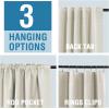 imageHVERSAILTEX 100 Blackout Linen Curtains for Bedroom 96 inch Light Blocking Drapes with Double Face Linen Back Tab Loop Pocket Textured Burlap Curtains for Living Room 2 Panels Heather Off WhiteHeather Ivory
