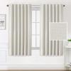 imageHVERSAILTEX 100 Blackout Linen Curtains for Bedroom 96 inch Light Blocking Drapes with Double Face Linen Back Tab Loop Pocket Textured Burlap Curtains for Living Room 2 Panels Heather Off WhiteHeather Off White