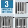 imageHVERSAILTEX 100 Blackout Linen Curtains for Bedroom 96 inch Light Blocking Drapes with Double Face Linen Back Tab Loop Pocket Textured Burlap Curtains for Living Room 2 Panels Heather Off WhiteHeather Grey