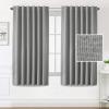 imageHVERSAILTEX 100 Blackout Linen Curtains for Bedroom 96 inch Light Blocking Drapes with Double Face Linen Back Tab Loop Pocket Textured Burlap Curtains for Living Room 2 Panels Heather Off WhiteHeather Grey