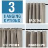 imageHVERSAILTEX 100 Blackout Linen Curtains for Bedroom 96 inch Light Blocking Drapes with Double Face Linen Back Tab Loop Pocket Textured Burlap Curtains for Living Room 2 Panels Heather Off WhiteHeather Taupe