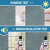 imageHVERSAILTEX 100 Blackout Linen Curtains for Bedroom 96 inch Light Blocking Drapes with Double Face Linen Back Tab Loop Pocket Textured Burlap Curtains for Living Room 2 Panels Heather Off WhiteHeather Stone Blue