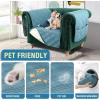 imageHVERSAILTEX 100 Waterproof Couch Cover for 3 Cushion Couch Traditional Chesterfield Sofa Cover for Dogs Furniture Protector Cover with with Extra Long Armrest Cover for Pet CatSofa GreyBeigeSmoke BlueBeige