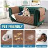 imageHVERSAILTEX 100 Waterproof Couch Cover for 3 Cushion Couch Traditional Chesterfield Sofa Cover for Dogs Furniture Protector Cover with with Extra Long Armrest Cover for Pet CatSofa GreyBeigeTerracottaBeige
