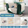 imageHVERSAILTEX 100 Waterproof Couch Cover for 3 Cushion Couch Traditional Chesterfield Sofa Cover for Dogs Furniture Protector Cover with with Extra Long Armrest Cover for Pet CatSofa GreyBeigeFrench OakBeige