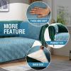 imageHVERSAILTEX 100 Waterproof Couch Cover for 3 Cushion Couch Traditional Chesterfield Sofa Cover for Dogs Furniture Protector Cover with with Extra Long Armrest Cover for Pet CatSofa GreyBeigeSmoke BlueBeige