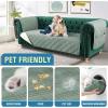 imageHVERSAILTEX 100 Waterproof Couch Cover for 3 Cushion Couch Traditional Chesterfield Sofa Cover for Dogs Furniture Protector Cover with with Extra Long Armrest Cover for Pet CatSofa GreyBeigeLily PadBeige