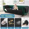 imageHVERSAILTEX 100 Waterproof Couch Cover for 3 Cushion Couch Traditional Chesterfield Sofa Cover for Dogs Furniture Protector Cover with with Extra Long Armrest Cover for Pet CatSofa GreyBeigeBlackBeige