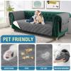 imageHVERSAILTEX 100 Waterproof Couch Cover for 3 Cushion Couch Traditional Chesterfield Sofa Cover for Dogs Furniture Protector Cover with with Extra Long Armrest Cover for Pet CatSofa GreyBeigeGreyBeige