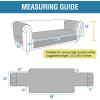 imageHVERSAILTEX 100 Waterproof Couch Cover for 3 Cushion Couch Traditional Chesterfield Sofa Cover for Dogs Furniture Protector Cover with with Extra Long Armrest Cover for Pet CatSofa GreyBeigeSmoke BlueBeige