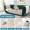 imageHVERSAILTEX 100 Waterproof Couch Cover for 3 Cushion Couch Traditional Chesterfield Sofa Cover for Dogs Furniture Protector Cover with with Extra Long Armrest Cover for Pet CatSofa GreyBeigeFrench OakBeige