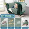 imageHVERSAILTEX 100 Waterproof Couch Cover for 3 Cushion Couch Traditional Chesterfield Sofa Cover for Dogs Furniture Protector Cover with with Extra Long Armrest Cover for Pet CatSofa GreyBeigeLily PadBeige
