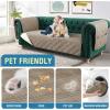 imageHVERSAILTEX 100 Waterproof Couch Cover for 3 Cushion Couch Traditional Chesterfield Sofa Cover for Dogs Furniture Protector Cover with with Extra Long Armrest Cover for Pet CatSofa GreyBeigeTaupeBeige