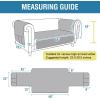 imageHVERSAILTEX 100 Waterproof Couch Cover for 3 Cushion Couch Traditional Chesterfield Sofa Cover for Dogs Furniture Protector Cover with with Extra Long Armrest Cover for Pet CatSofa GreyBeigeBlackBeige