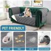 imageHVERSAILTEX 100 Waterproof Couch Cover for 3 Cushion Couch Traditional Chesterfield Sofa Cover for Dogs Furniture Protector Cover with with Extra Long Armrest Cover for Pet CatSofa GreyBeigeGreyBeige