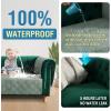imageHVERSAILTEX 100 Waterproof Couch Cover for 3 Cushion Couch Traditional Chesterfield Sofa Cover for Dogs Furniture Protector Cover with with Extra Long Armrest Cover for Pet CatSofa GreyBeigeLily PadBeige
