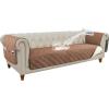 imageHVERSAILTEX 100 Waterproof Couch Cover for 3 Cushion Couch Traditional Chesterfield Sofa Cover for Dogs Furniture Protector Cover with with Extra Long Armrest Cover for Pet CatSofa GreyBeigeTerracottaBeige
