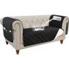imageHVERSAILTEX 100 Waterproof Couch Cover for 3 Cushion Couch Traditional Chesterfield Sofa Cover for Dogs Furniture Protector Cover with with Extra Long Armrest Cover for Pet CatSofa GreyBeigeBlackBeige