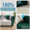imageHVERSAILTEX 100 Waterproof Couch Cover for 3 Cushion Couch Traditional Chesterfield Sofa Cover for Dogs Furniture Protector Cover with with Extra Long Armrest Cover for Pet CatSofa GreyBeigeFrench OakBeige
