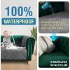 imageHVERSAILTEX 100 Waterproof Couch Cover for 3 Cushion Couch Traditional Chesterfield Sofa Cover for Dogs Furniture Protector Cover with with Extra Long Armrest Cover for Pet CatSofa GreyBeigeGreyBeige