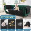 imageHVERSAILTEX 100 Waterproof Couch Cover for 3 Cushion Couch Traditional Chesterfield Sofa Cover for Dogs Furniture Protector Cover with with Extra Long Armrest Cover for Pet CatSofa GreyBeigeBlackBeige
