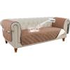 imageHVERSAILTEX 100 Waterproof Couch Cover for 3 Cushion Couch Traditional Chesterfield Sofa Cover for Dogs Furniture Protector Cover with with Extra Long Armrest Cover for Pet CatSofa GreyBeigeTerracottaBeige